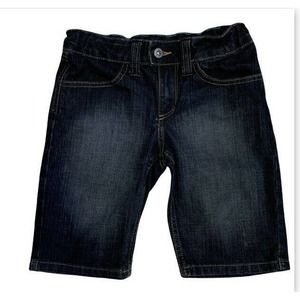 Riders Girls' Jean Shorts 10 R Bermuda Denim Blue Dark Adjustable Waist